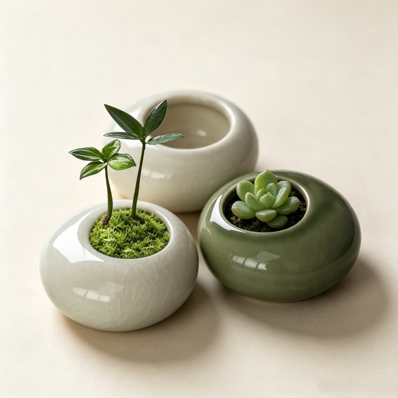 Mini Ice Crack Glazed Plant Po - đánh giá và giá Aloe Vera Pot