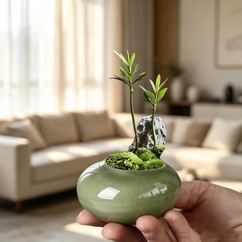 Mini Ice Crack Glazed Plant Po - đánh giá và giá Aloe Vera Pot