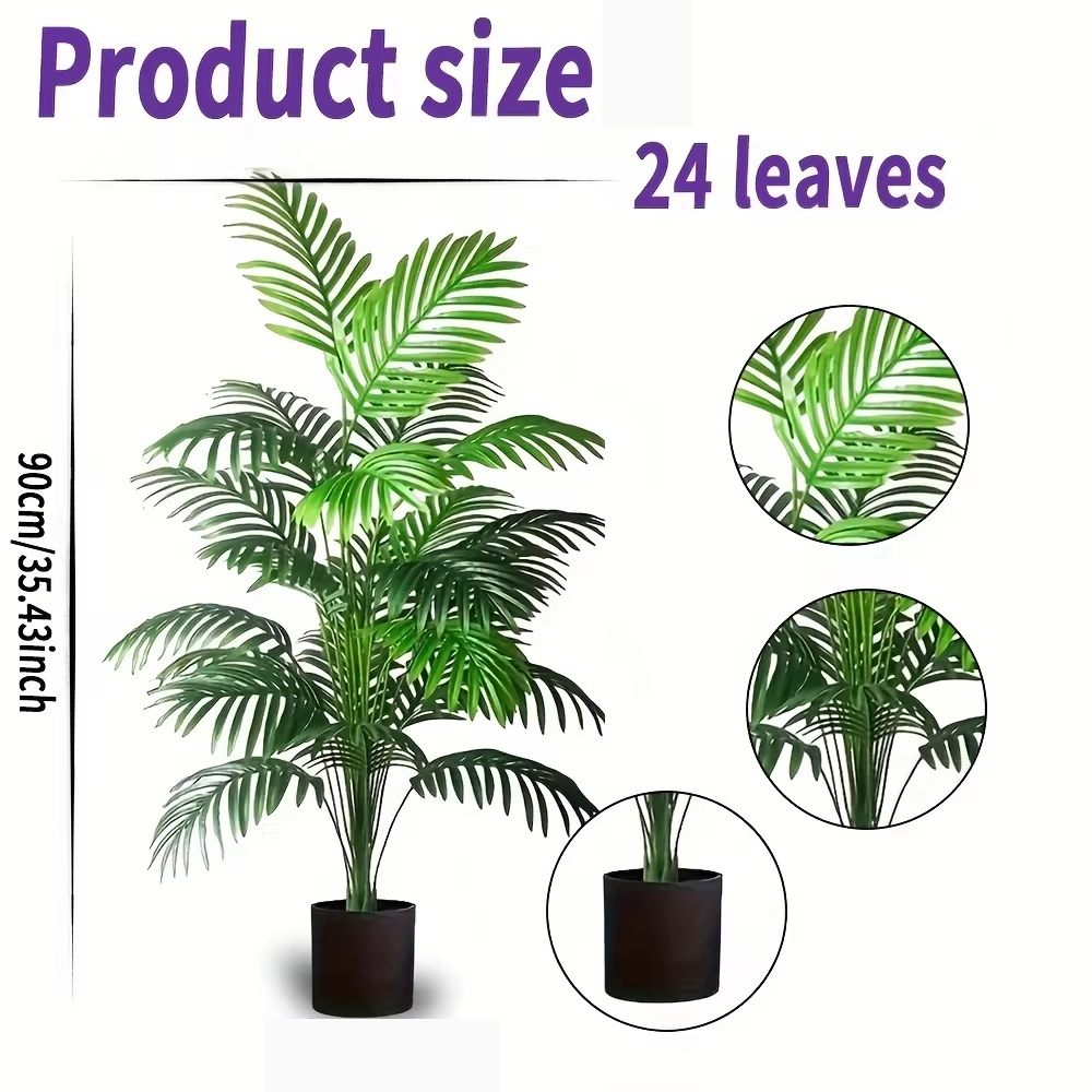 24 Leaves Areca Palm Artificia - đánh giá và giá Ficus Lyrata Tree