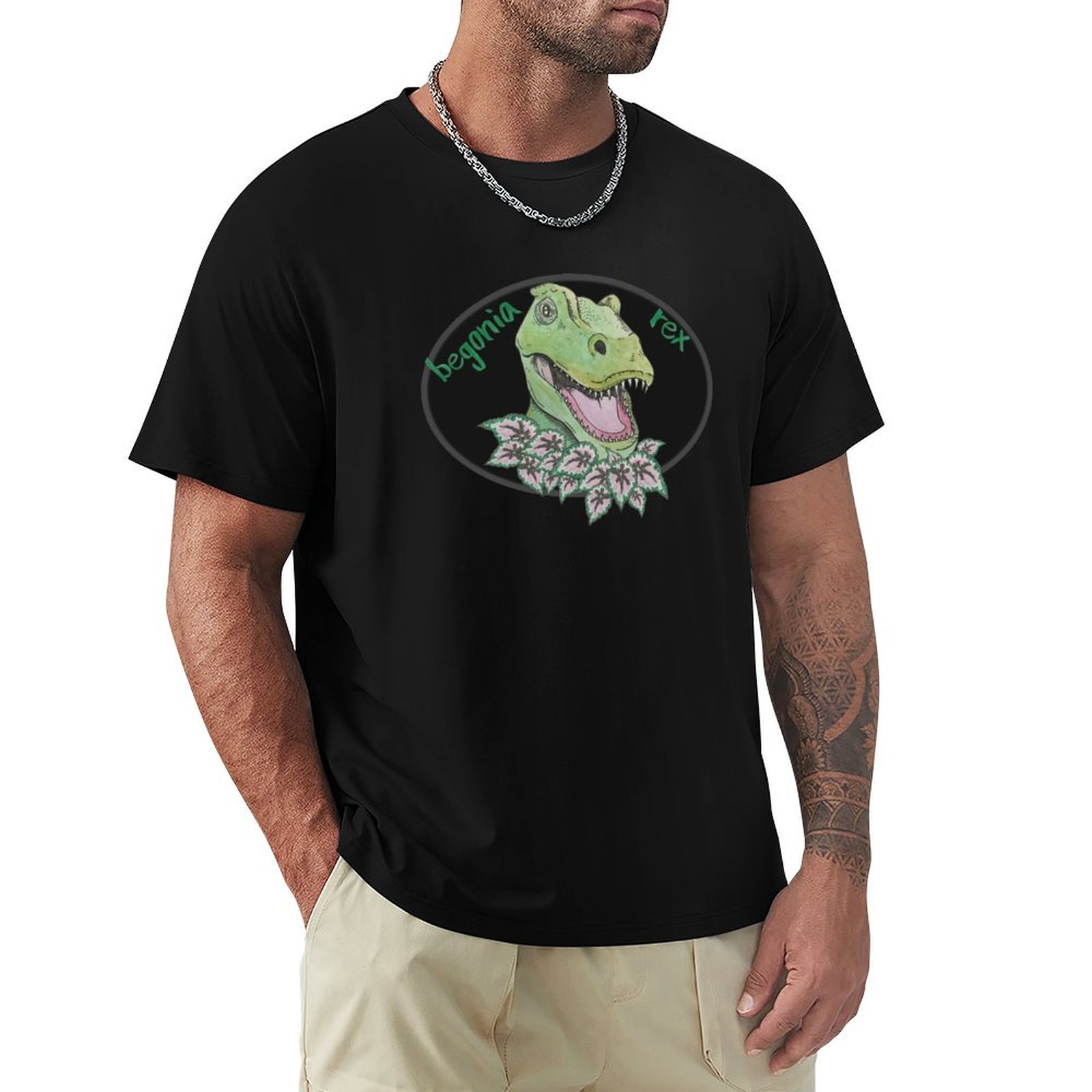 T rex begonia T-Shirt man t sh - đánh giá và giá Begonia Rex