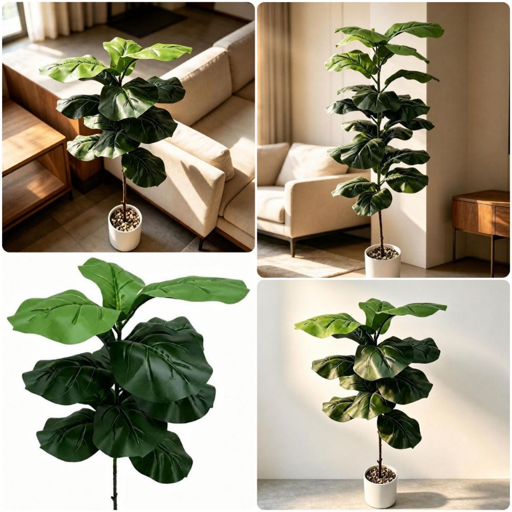 9/15/23 Leaves Artificial Ficu - đánh giá và giá Ficus Lyrata Tree